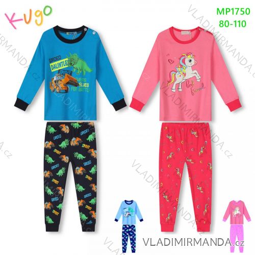 Long infant pajamas for girls and boys (80-110) KUGO MP1750