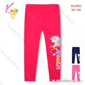 Children's long leggings (98-128 / black) KUGO M0185