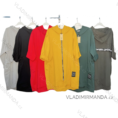 Shirt 3/4 sleeve ladies strip (4XL/5XL ONE SIZE) ITALSKÁ MÓDA IM422026