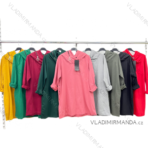 Shirt 3/4 sleeve ladies strip (4XL/5XL ONE SIZE) ITALSKÁ MÓDA IM422026