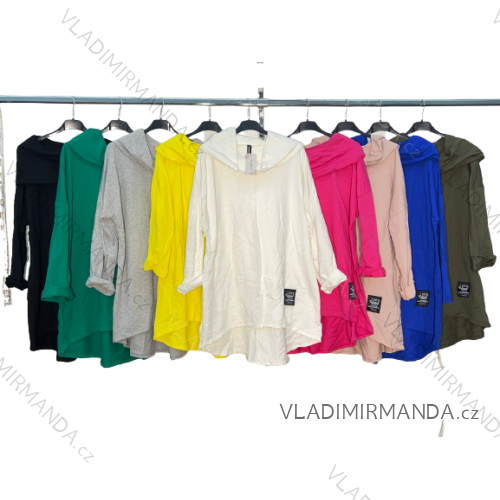 Shirt 3/4 sleeve ladies strip (4XL/5XL ONE SIZE) ITALSKÁ MÓDA IM422026