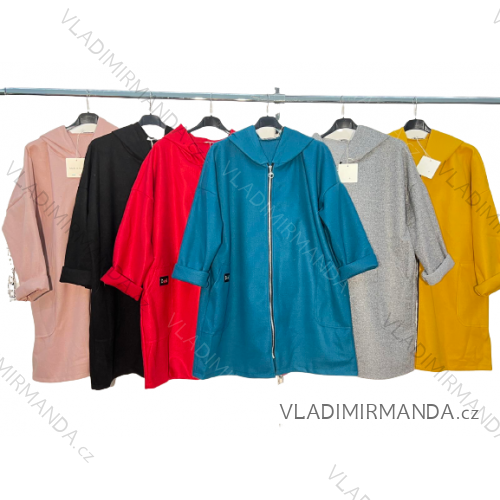 Shirt 3/4 sleeve ladies strip (4XL/5XL ONE SIZE) ITALSKÁ MÓDA IM422026