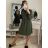 Women's Warm Long Sleeve Dress (L / XL ONE SIZE) ITALIAN FASHION IM422BETY red M / L