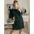 Women's Warm Long Sleeve Dress (L / XL ONE SIZE) ITALIAN FASHION IM422BETY red M / L