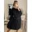 Women's Warm Long Sleeve Dress (L / XL ONE SIZE) ITALIAN FASHION IM422BETY red M / L