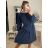 Women's Warm Long Sleeve Dress (L / XL ONE SIZE) ITALIAN FASHION IM422BETY red M / L