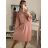 Women's Warm Long Sleeve Dress (L / XL ONE SIZE) ITALIAN FASHION IM422BETY red M / L