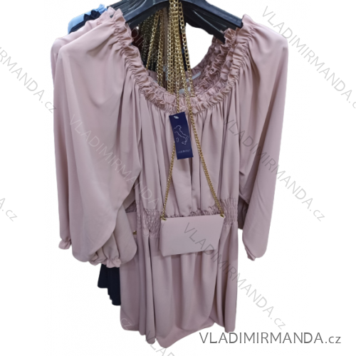 Women's elegant party long sleeve dress (S/M ONE SIZE) ITALIAN FASHION IM322282