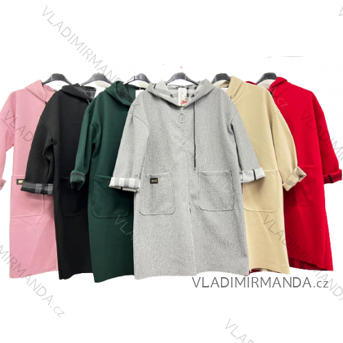 Shirt 3/4 sleeve ladies strip (4XL/5XL ONE SIZE) ITALSKÁ MÓDA IM422026