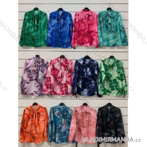 Women's Long Sleeve Blouse (S/M/L ONE SIZE) ITALIAN FASHION IMWY22178