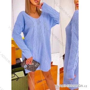 Women's Oversize Long Sleeve Knitted Sweater (S/M ONE SIZE) ITALIAN FASHION IMWY22209