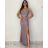 Šaty elegantní dlouhé bez rukávu dámské (S/M ONE SIZE) ITALSKá MóDA IMM22LS24047