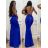 Women's elegant long dress with straps (S/M ONE SIZE) ITALIAN FASHION IMM22LS9714