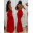 Women's elegant long dress with straps (S/M ONE SIZE) ITALIAN FASHION IMM22LS9714