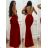 Women's elegant long dress with straps (S/M ONE SIZE) ITALIAN FASHION IMM22LS9714