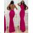 Women's elegant long dress with straps (S/M ONE SIZE) ITALIAN FASHION IMM22LS9714