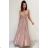 Women's elegant long dress with straps (S/M ONE SIZE) ITALIAN FASHION IMM22LS9714