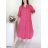 Women's Long Linen Shirt Dress Long Sleeve (S/M ONE SIZE) ITALIAN FASHION IMPLI2272014