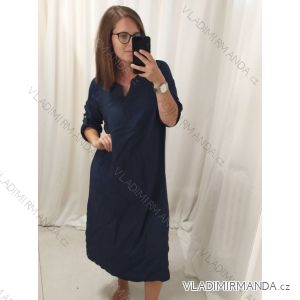 Women's Plus Size Long Sleeve Dress (XL/2XL ONE SIZE) ITALIAN FASHION IMC22546