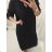 Women's Plus Size Long Sleeve Dress (XL/2XL ONE SIZE) ITALIAN FASHION IMC22546 XL/2XL black