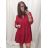 Short sleeve dress womens oversize (UNI S / L) ITALIAN FASHION IMD20138 XL/2XL red