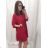 Short sleeve dress womens oversize (UNI S / L) ITALIAN FASHION IMD20138 XL/2XL red