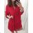 Short sleeve dress womens oversize (UNI S / L) ITALIAN FASHION IMD20138 XL/2XL red