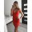 Elegant mini strapless dress for women (S / M ONE SIZE) ITALIAN FASHION IMWD221538 S/M red