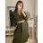 Dress elegant with belt 3/4 long sleeve women's plus size (XL/2XL ONE SIZE) ITALIAN FASHION IMC22517