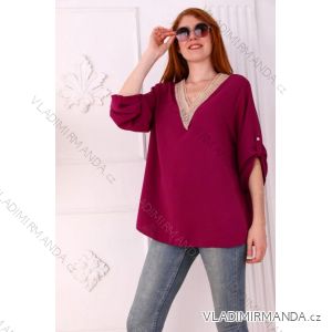 Women's Oversize Long Sleeve Tunic (S/M ONE SIZE) ITALIAN FASHION IMPLI222674