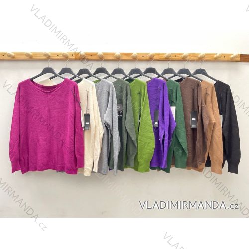 Women's Long Sleeve Knitted Sweater (S/M ONE SIZE) ITALIAN FASHION IMPDY22XYF5111