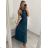 Women's Long Elegant Party Sleeveless Dress (S/M ONE SIZE) ITALIAN FASHION IMM22FS52701 S/M black