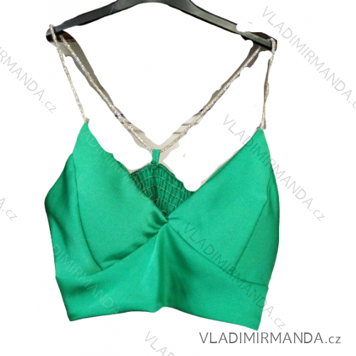 Šaty letní na ramínka dámské (S/M ONE SIZE) ITALSKÁ MÓDA IMPBB22B21841 Green S/M