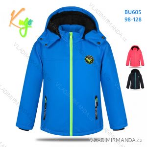 Insulated winter jacket with hood for children, girls and boys (98-128) KUGO BU605