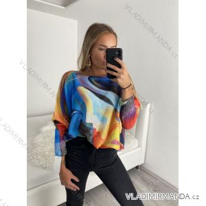 Women's oversize sweater with print (M / L ONE SIZE) ITALIAN FASHION IMB22RENA