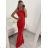 Women's elegant long dress with straps (S/M ONE SIZE) ITALIAN FASHION IMM22LS9714