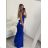 Women's elegant long dress with straps (S/M ONE SIZE) ITALIAN FASHION IMM22LS9714