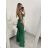 Women's elegant long dress with straps (S/M ONE SIZE) ITALIAN FASHION IMM22LS9714