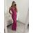 Šaty elegantní dlouhé bez rukávu dámské (S/M ONE SIZE) ITALSKá MóDA IMM22LS24047