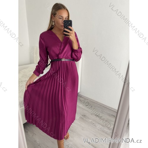 Elegant icecool long strapless dress for women (S / M ONE SIZE) ITALIAN FASHION IMM22921 cherry S/M