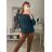 Women's Thin Oversize Long Sleeve Sweater (M/L ONE SIZE) ITALIAN FASHION IM422910 salmon M / L