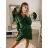 Women's elegant party long sleeve dress (S/M ONE SIZE) ITALIAN FASHION IM322282 black S/M