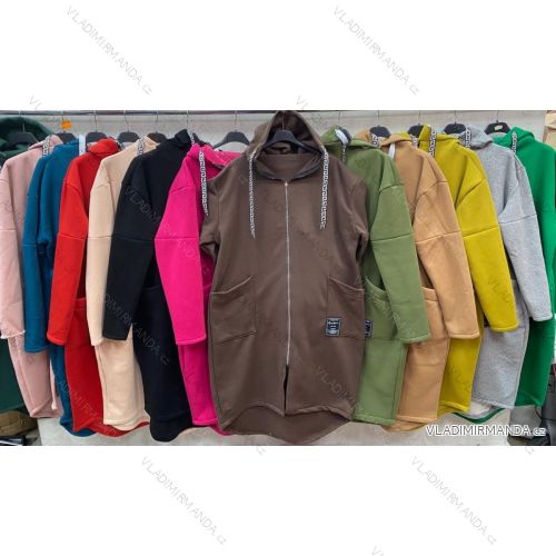 Women's Long Sleeve Zip Up Warm Hoodie (L/XL ONE SIZE) ITALIAN FASHION IMWGG223339