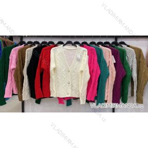 Women's Long Sleeve Button Up Sweater (S/M ONE SIZE) ITALIAN FASHION IMWE223355