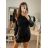 Elegant mini long sleeve dress for women (UNI S / M) ITALIAN FASHION IMM20928 béžová S/M