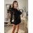 Elegant mini long sleeve dress for women (UNI S / M) ITALIAN FASHION IMM20928 béžová S/M