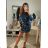 Elegant mini long sleeve dress for women (UNI S / M) ITALIAN FASHION IMM20928 béžová S/M