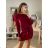 Elegant mini long sleeve dress for women (UNI S / M) ITALIAN FASHION IMM20928 béžová S/M