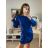 Elegant mini long sleeve dress for women (UNI S / M) ITALIAN FASHION IMM20928 béžová S/M