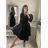 Women's elegant party long sleeve dress (S/M ONE SIZE) ITALIAN FASHION IM322282 purple S/M